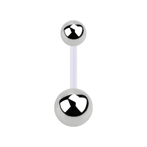 Banana transparent with two silver balls