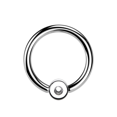 Micro ball closure ring, silver ball with 0.8 mm thread
