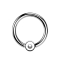 Micro ball closure ring, silver ball with 0.8 mm thread