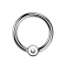 Ball closure ring, silver ball with 0.8 mm thread