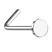 Nose stud angled silver with washer