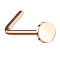 Nasenstecker gewinkelt rosegold mit Scheibe