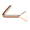 Angled rose gold nose stud with triangle