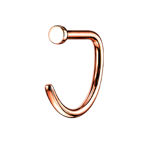 Nasenring offen rosegold D-Form