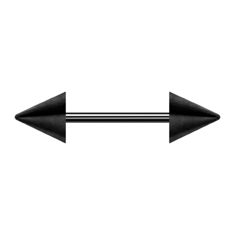 Micro Barbell noir avec deux cônes