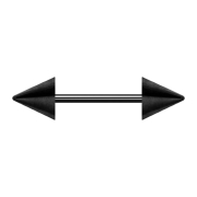 Micro Barbell noir avec deux cônes