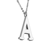 Chaîne argent pendentif lettre A
