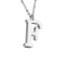 Chain silver pendant letter F