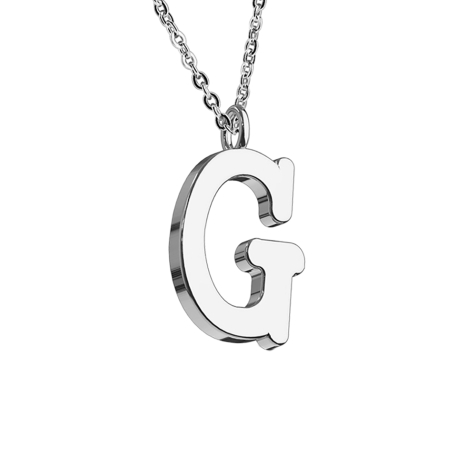 Chaîne argent pendentif lettre G