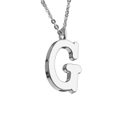 Chaîne argent pendentif lettre G