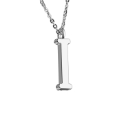 Chaîne argent pendentif lettre I