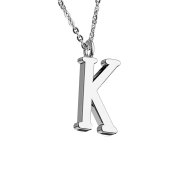 Chaîne argent pendentif lettre K