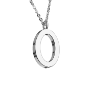 Chaîne argent pendentif lettre O
