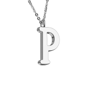 Chaîne argent pendentif lettre P
