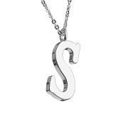 Chaîne argent pendentif lettre S