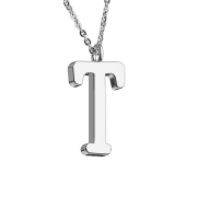 Chaîne argent pendentif lettre T