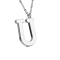 Chain silver pendant letter U