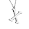 Catena dargento con ciondolo lettera X