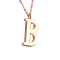 Chaîne or rose pendentif lettre B
