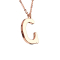 Chain rose gold pendant letter C