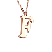 Chaîne or rose pendentif lettre F