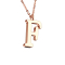 Chain rose gold pendant letter F