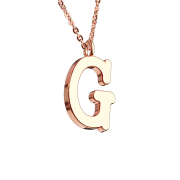 Chaîne or rose pendentif lettre G