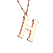 Chaîne or rose pendentif lettre H