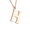 Chain rose gold pendant letter H