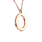 Chaîne or rose pendentif lettre O