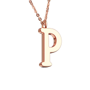 Chaîne or rose pendentif lettre P
