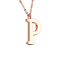 Chain rose gold pendant letter P