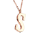 Chaîne or rose pendentif lettre S