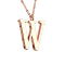 Chain rose gold pendant letter W