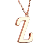 Chaîne or rose pendentif lettre Z