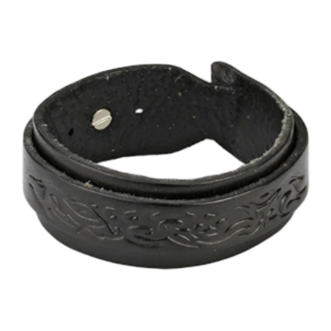 Lederarmband schwarz mit Tribal Design