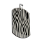 Pendant black zebra dog tag