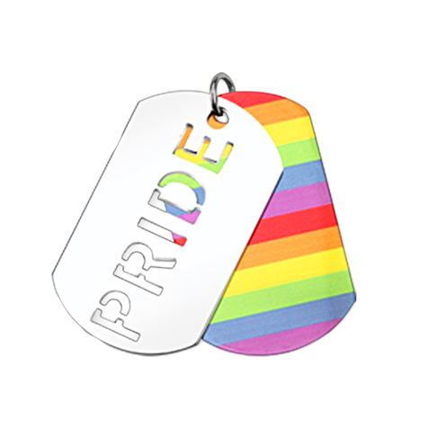 Pendant silver Pride badge
