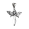Pendant silver sword with wings