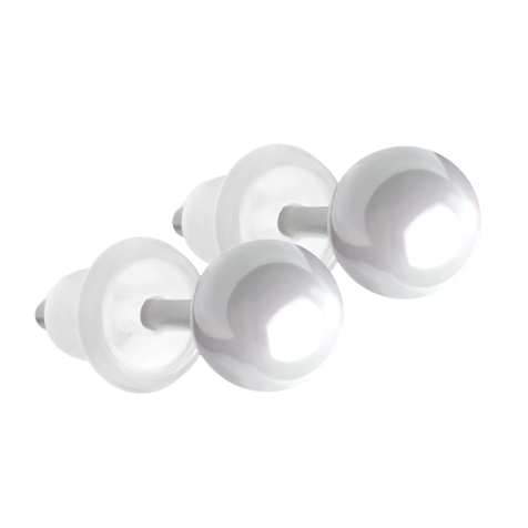 Ohrstecker weiss mit Kugel