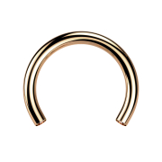 Micro circular rod rose gold with 0.8 mm internal thread