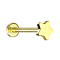 Micro Labret Internal Thread Gold-Plated Star