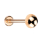 Micro labret à vis interne, dôme en or rose