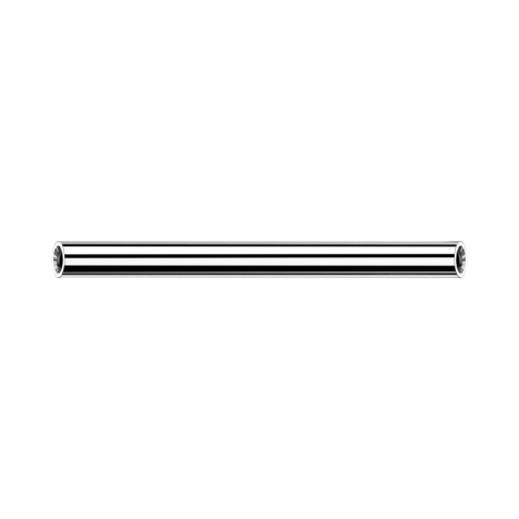Micro Threadless Barbell Bar Silver