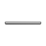 Micro Threadless Barbell-Stab silber