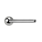 Barre Micro Threadless Barbell argentée avec boule