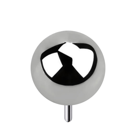 Threadless Kugel silber