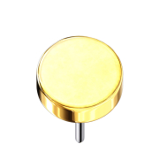 Threadless disc, gold-plated