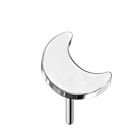 Threadless Moon Silver