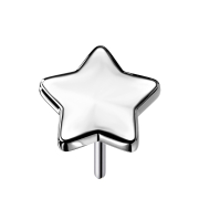 Threadless Stern silber